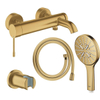 GROHE Essence New bad-/douchekraan met 3 standen handdoucheset en doucheslang brushed cool sunrise SW769609