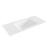 Mondiaz CLOUD wastafel - 100cm - inbouw - wasbak midden - solid surface Talc SW428287