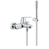 GROHE Eurosmart Cosmopolitan badkraan met omstel en koppelingen met garnituur chroom 0437349