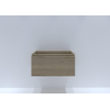 HR badmeubelen Matrix Wastafelonderkast - 80x44.8x40cm - 3D-front - 1 lade - greeploos met greeplijst - french oak SW757128