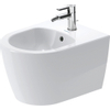Duravit Starck Me wandbidet compact 37x48cm met kraangat met overloop m. WG mat wit SW358202