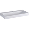 Geberit Icon wastafel 90x48.5x16cm 1 wasbak 1 kraangat Midden met overloopgat Keramiek Wit glans SW417251