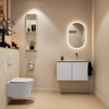 MONDIAZ TURE-DLUX Toiletmeubel - 80cm - Cale - EDEN - wastafel Ostra - positie rechts - Zonder kraangat SW1104765
