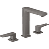 Hansgrohe Metropol wastafelkraan 160 met push open waste met voorsprong vaste uitloop 15.2cm brushed black chroom SW297577