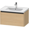Duravit Ketho 2 wastafelonderbouwkast met 1 lade 78.4x45.5x44cm met greep antraciet natuur eiken mat SW772945