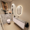 MONDIAZ TURE-DLUX 120cm toiletmeubel Rosee. EDEN wastafel Glace positie midden. Zonder kraangat. SW1103536