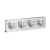 Smedbo Ice Handdoekhaak - 20x5cm - 4 haken - chroom SW74394