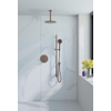 Fortifura Calvi Inbouw Regendoucheset - rond - thermostatisch - plafondarm - glijstang - 25cm hoofddouche - ronde handdouche - gladde slang - Geborsteld koper PVD SW1244986