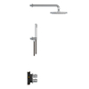 Hotbath Archie IBS30A Doucheset inbouw - compleet - thermostatisch - 2 functies - omstel - wandarm 40cm - 30cm ronde hoofddouche - staaf handdouche - RVS SW299178