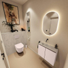 MONDIAZ TURE-DLUX 60cm toiletmeubel Rosee. EDEN wastafel Opalo positie links. Zonder kraangat. SW1104493