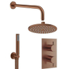 Crosswater MPRO Regendoucheset - 20cm hoofddouche - handdouche - 2 functies - 2 knoppen - Geborsteld Brons SW928278