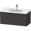 Duravit Ketho 2 wastafelonderbouwkast met 1 lade 98.4x45.5x44cm met greep antraciet grafiet supermat SW772348