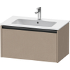 Duravit Ketho 2 wastafelonderbouwkast met 1 lade 81x48x44cm met greep antraciet Linnen mat SW772466