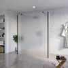 Fortifura Galeria Vrijstaande Inloopdouche - 160x200cm - Glas mat - antikalk - 8mm veiligheidsglas - 2 zijwanden 30cm - wandsteunen en hoekprofielen - Zwart mat SW992972