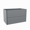 Mondiaz TENCE wastafelonderkast - 80x45x50cm - 2 lades - uitsparing midden - push to open - softclose - Plata SW1016259