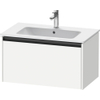 Duravit Ketho 2 wastafelonderbouwkast met 1 lade 81x48x44cm met greep antraciet wit mat SW772894