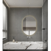 Adema Shine Badkamerspiegel - 70x100cm - Ovaal - horizontale / verticale plaatsing - indirecte LED verlichting - Spiegelverwarming - Infrarood SW1152320