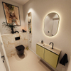 MONDIAZ TURE-DLUX 80cm toiletmeubel Oro. EDEN wastafel Frappe positie midden. Met 1 kraangat. SW1102899