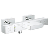 GROHE Cube badkraan thermostatisch met omstel en koppelingen chroom 0442352