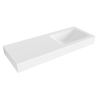 Mondiaz CLOUD Talc Vrijhangende wastafel - 120cm - wasbak rechts - rand 12cm - Solid surface Talc SW430276