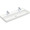 Villeroy & Boch Collaro meubelwastafel 120x47cm zonder overloop 2 kraangatenen stone white SW358331