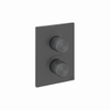 Crosswater 3ONE6 Inbouwthermostaat - thermostatisch - 2 functies - met inbouwdeel - slate (gunmetal) SW955773