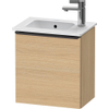 Duravit D-Neo wastafelonderkast 41x44x27.4cm Linksdraaiend 1 deur Natuur eiken Mat SW640797