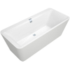 Villeroy & Boch Squaro Edge 12 kunststof bad quaryl rechthoekig vrijstaand 180x80x45cm incl. paneel en afvoer /overloopcombinatie wit 0942250