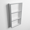MONDIAZ EASY Nis - 59.5x29.5cm - geschikt voor in- of opbouw - 3 vakken - kleur Plata | Talc SW1017079