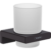 Hansgrohe Addstoris glashouder met glas mat zwart SW651218