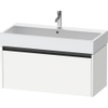 Duravit Ketho 2 wastafelonderbouwkast met 1 lade 98.4x46x44cm met greep antraciet wit mat SW772068