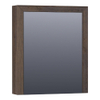 Saniclass Massief eiken spiegelkast 60x70x15cm met 1 linksdraaiende spiegeldeur Hout Black oak SW223477