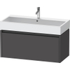 Duravit Ketho 2 wastafelonderbouwkast met 1 lade 98.4x46x44cm met greep antraciet grafiet mat SW772430