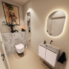 MONDIAZ TURE-DLUX 60cm toiletmeubel Rosee. EDEN wastafel Glace positie rechts. Zonder kraangat. SW1105199