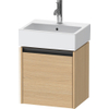 Duravit Ketho 2 wastafelonderbouwkast met 1 deur 43.4x33.8x44cm links, met greep antraciet natuur eiken mat SW772777
