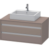 Duravit Ketho Wastafelonderkast 100x55.1x49.6cm Standaard greep met softclose spaanplaat Basalt Mat 0300720