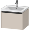 Duravit Ketho 2 wastafelonderbouwkast met 1 lade 58.4x45.5x44cm met greep antraciet taupe mat SW772828