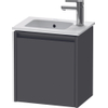 Duravit Ketho 2 fonteinkast met 1 deur 41x29.2x44cm links. met greep antraciet grafiet mat SW773130