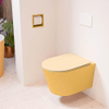 MONDIAZ LAVIE wandclosetpack - 36x53cm - diepspoel - rimless - Ocher (geel) - softclose - quick-release - toiletzitting - Sand (beige) SW1208773