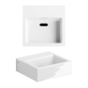 Clou Flush 1 fontein - 28x27x9cm - zonder kraangat - met plug - keramiek Wit SW9325