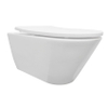 Wiesbaden Stereo rimless wandcloset met Shade toiletzitting glans wit SW643236