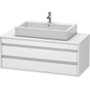 Duravit Ketho Wastafelonderkast 120x55.1x49.6cm Standaard greep met softclose spaanplaat wit Mat 0300727