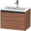 Duravit Ketho 2 wastafelonderbouwkast met 1 lade 61x39x44cm met greep antraciet noten mat SW772407