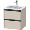 Duravit Ketho.2 wastafelonderkast 51x42x54.9cm geschikt voor 1 waskom Spaanplaat Taupe Mat SW772819