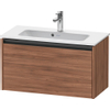 Duravit Ketho 2 wastafelonderbouwkast met 1 lade 68x39x44cm met greep antraciet noten mat SW773108