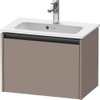 Duravit Ketho 2 wastafelonderbouwkast met 1 lade 61x39x44cm met greep antraciet basalt mat SW772677