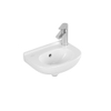 Villeroy en Boch O.novo Compact fontein 36x27,5cm met overloop en doortikbaar kraangat wit 0124116