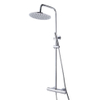 Wiesbaden Caral douche opbouwset met thermostatische mengkraan chroom SW10555