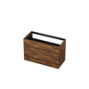 INK P2O Wastafelonderkast - 100x45x65cm - 2 lades - push 2 open - rechte opdekfronten MFC Noten SW207452