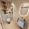 MONDIAZ TURE-DLUX 40cm toiletmeubel Clay. EDEN wastafel Glace positie midden. Zonder kraangat. SW1103258